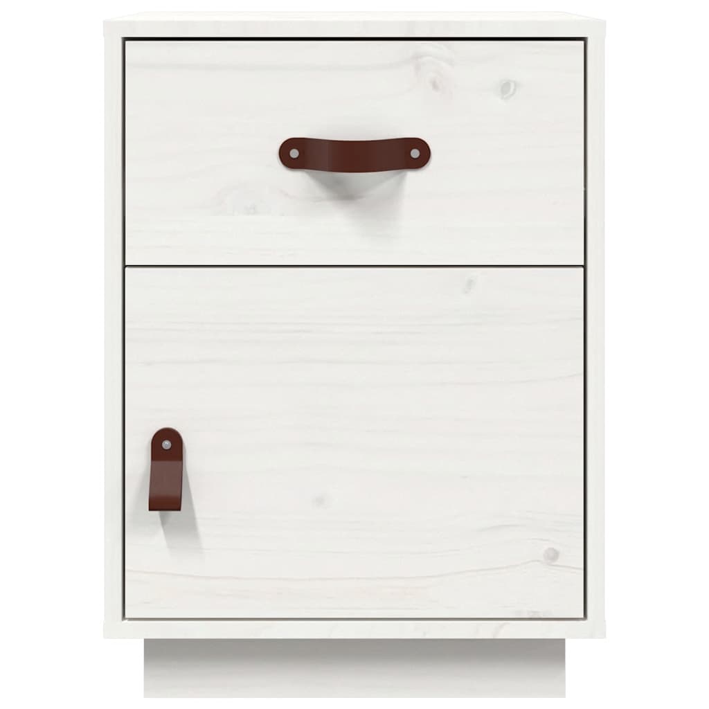 Mesas de cabeceira 2 pcs 40x34x55 cm pinho maciço branco