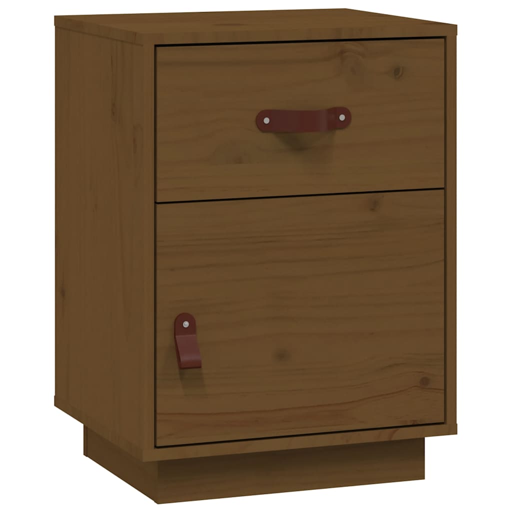 Mesas de cabeceira 2 pcs 40x34x55 cm pinho maciço castanho mel