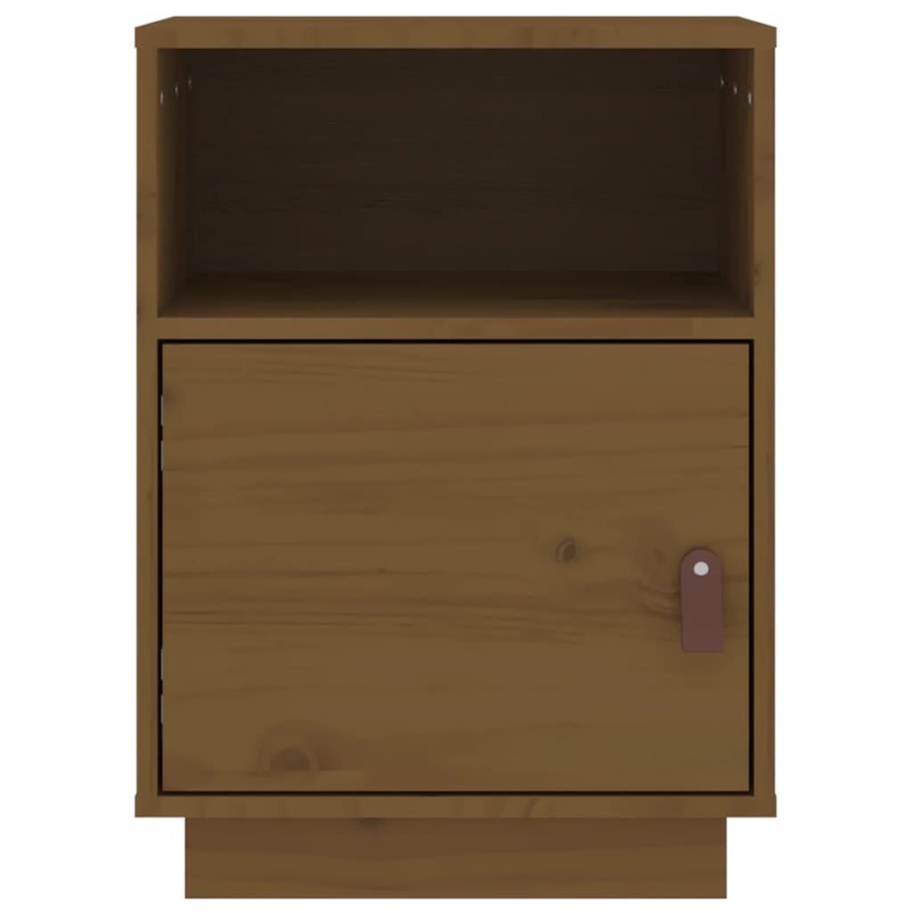 Mesa de cabeceira 40x34x55 cm pinho maciço castanho mel