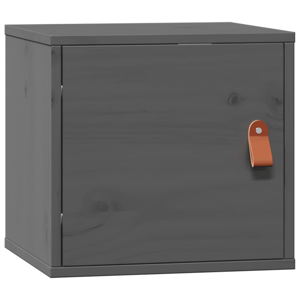 Armários de parede 2 pcs 31,5x30x30 cm pinho maciço cinza