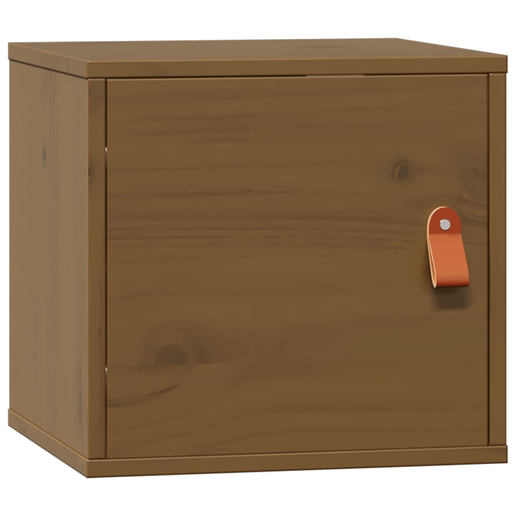 Armários de parede 2 pcs 31,5x30x30cm pinho maciço castanho-mel