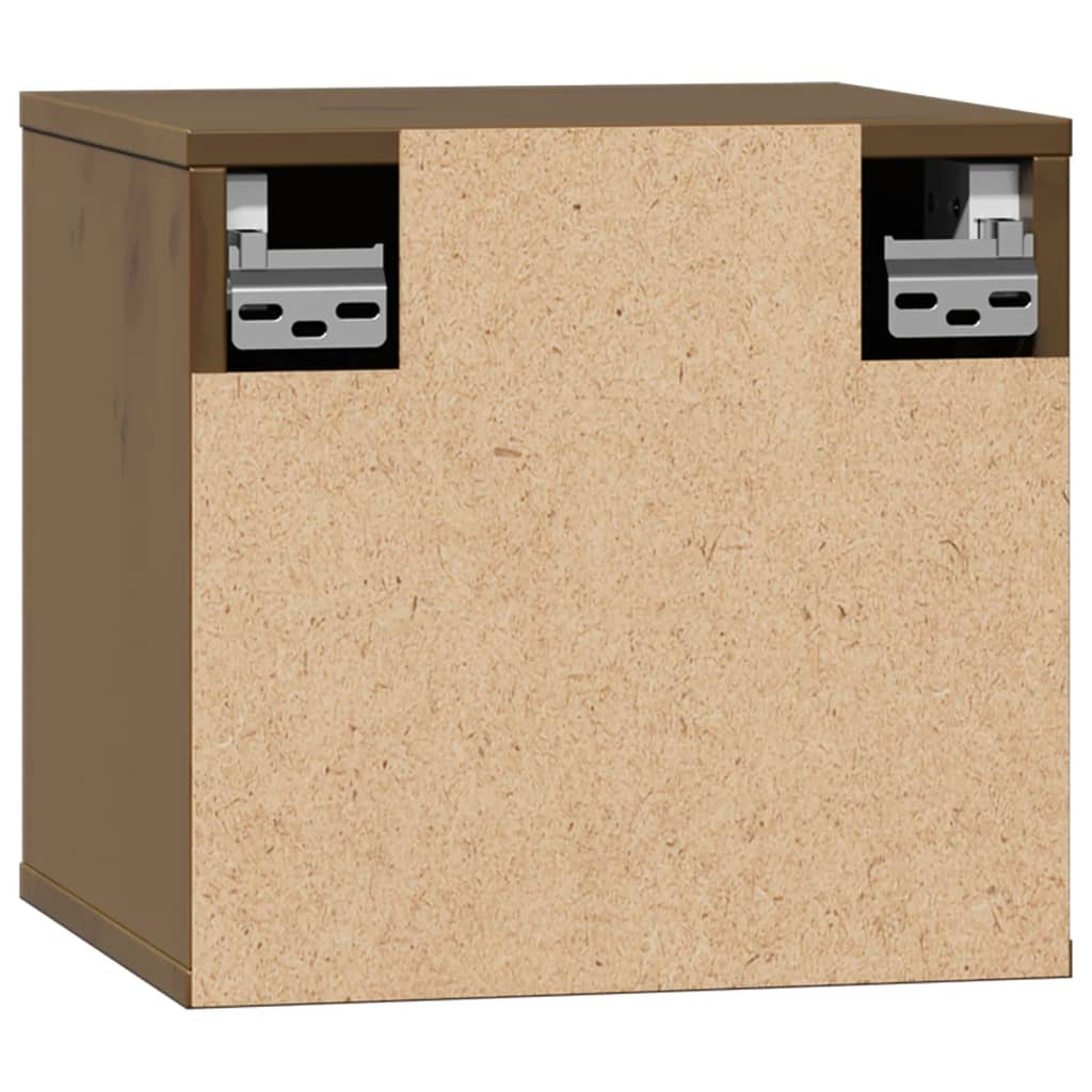Armários de parede 2 pcs 31,5x30x30cm pinho maciço castanho-mel