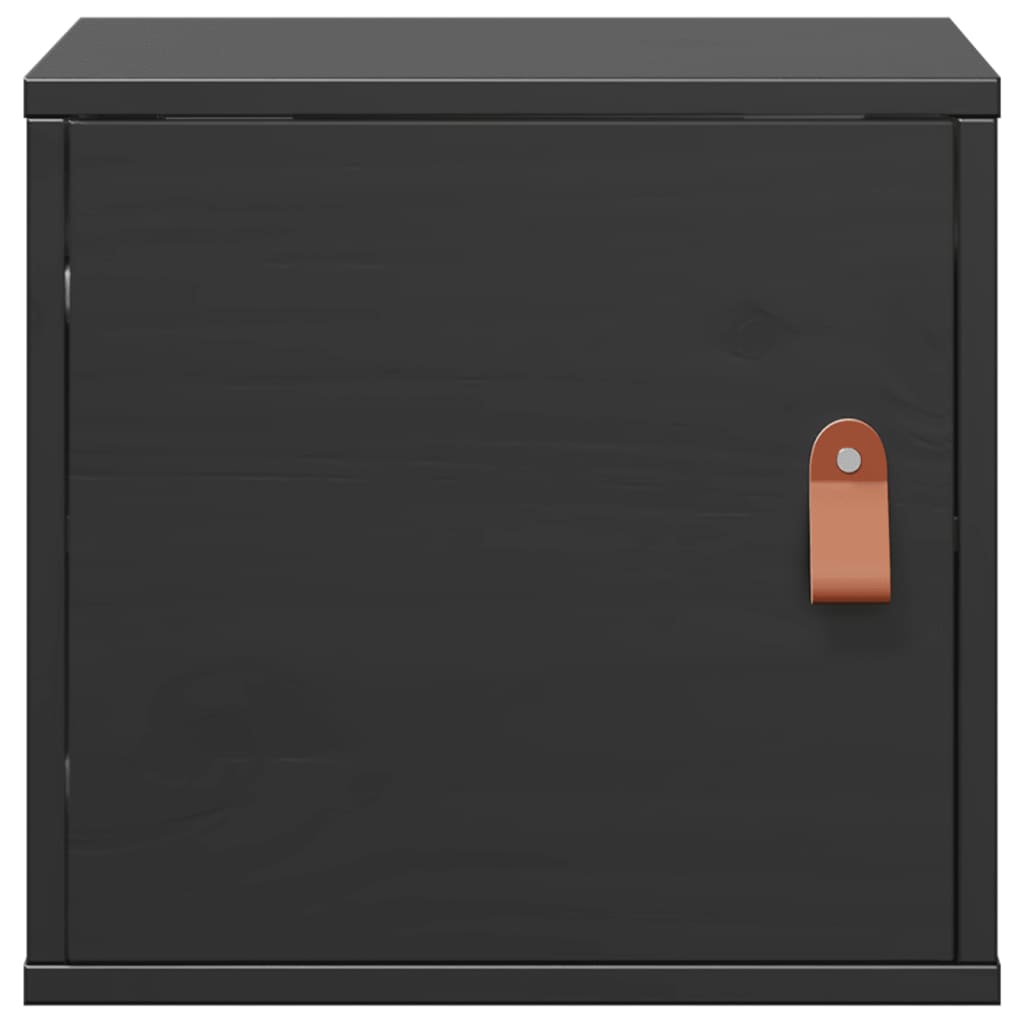 Armários de parede 2 pcs 31,5x30x30cm pinho maciço branco preto