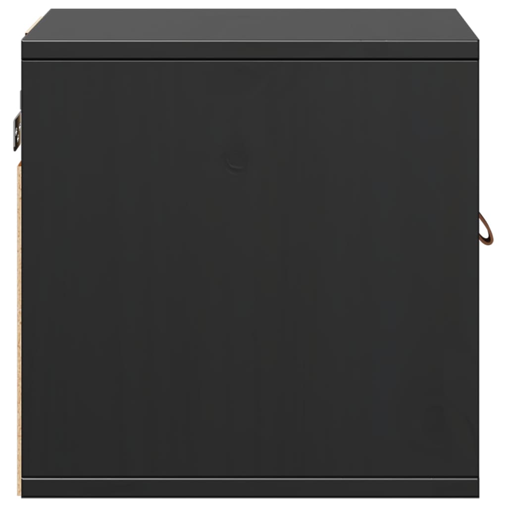 Armários de parede 2 pcs 31,5x30x30cm pinho maciço branco preto