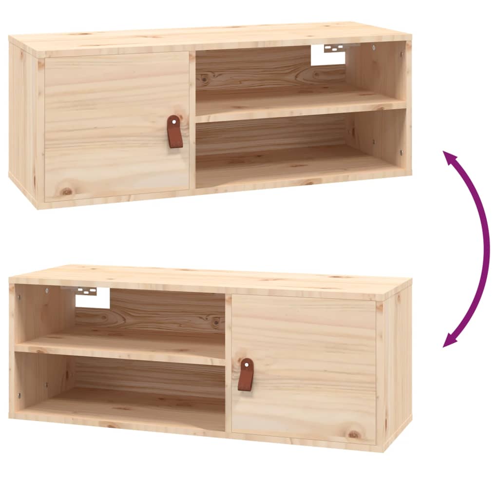 Armários de parede 2 pcs 80x30x30 cm madeira de pinho maciça