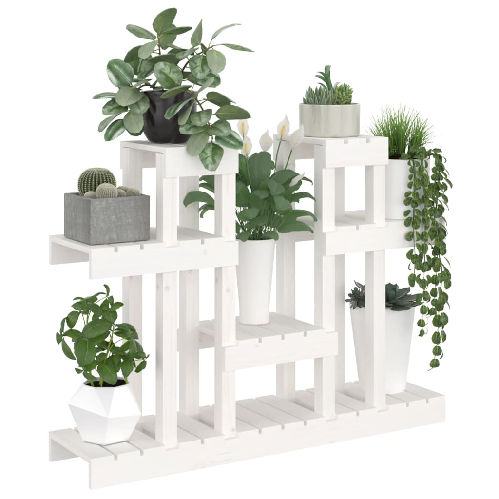 Suporte para plantas 104,5x25x77,5 cm pinho maciço branco