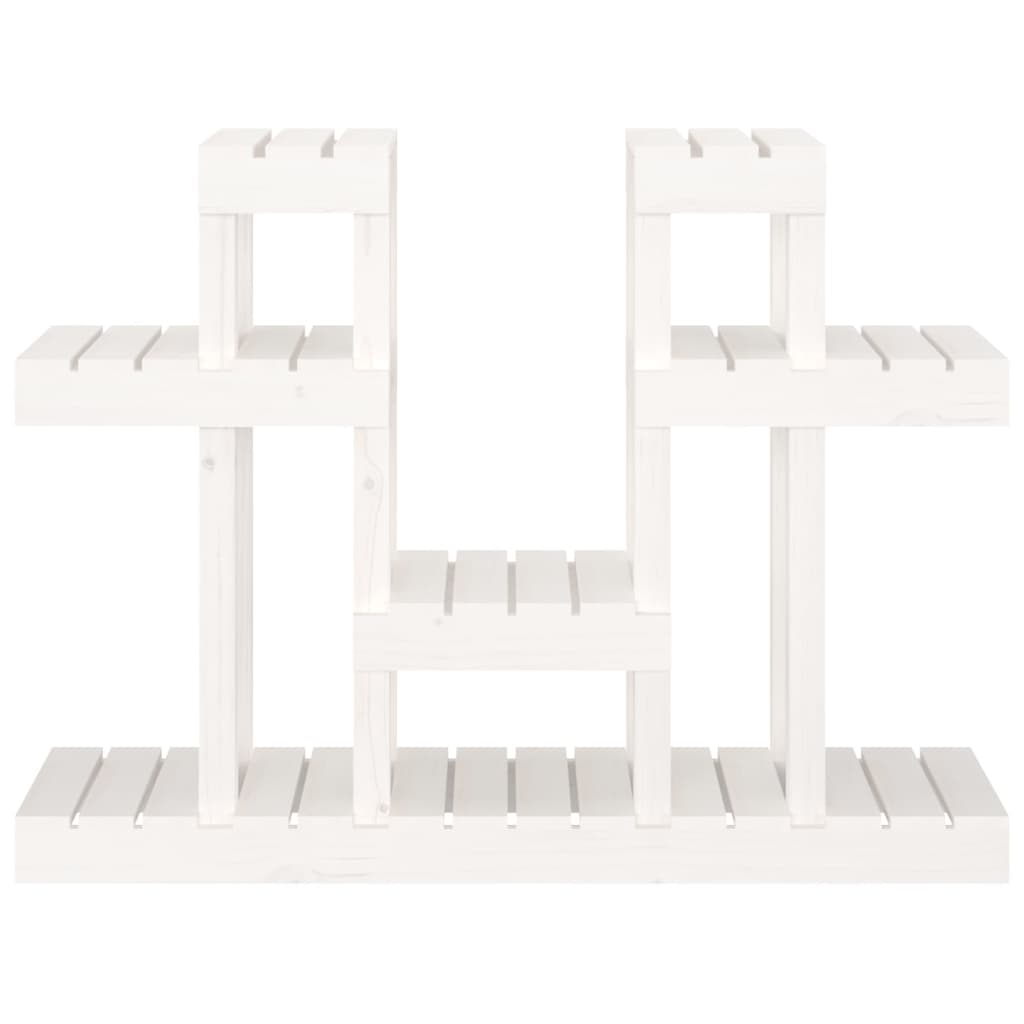 Suporte para plantas 104,5x25x77,5 cm pinho maciço branco