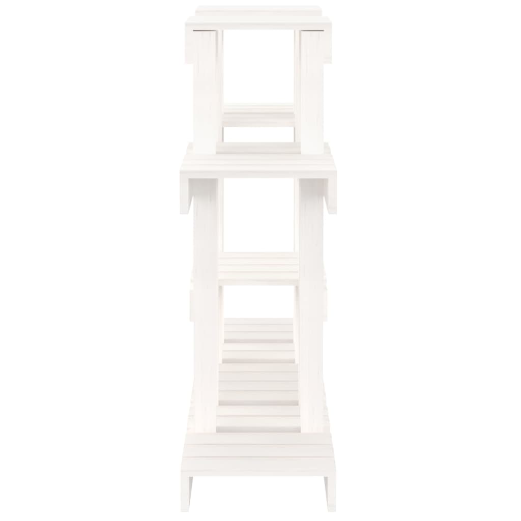 Suporte para plantas 104,5x25x77,5 cm pinho maciço branco