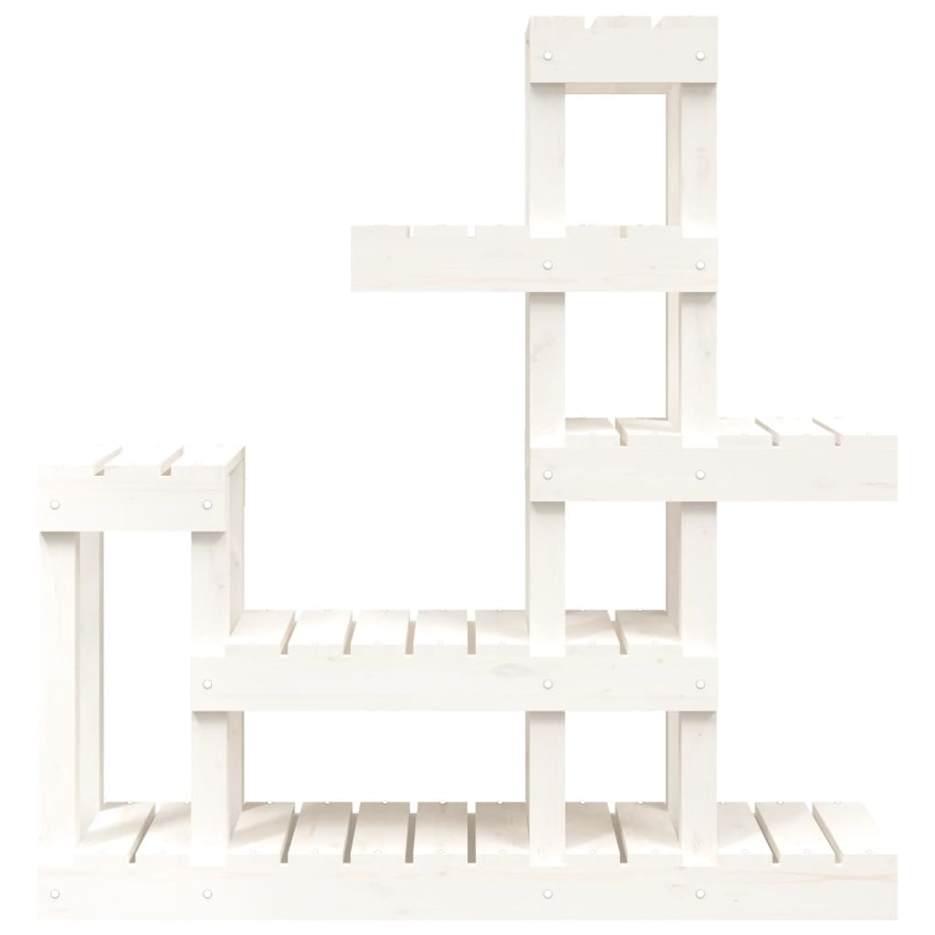 Suporte para plantas 92x25x97 cm pinho maciço branco