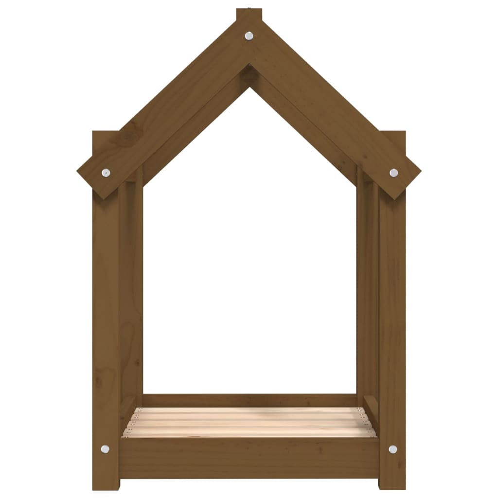 Cama para cães 61x50x70 cm pinho maciço castanho mel