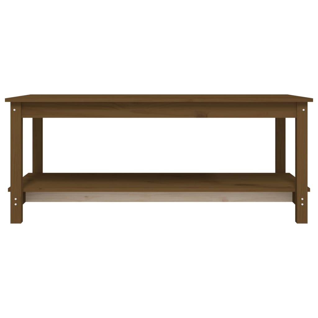 Mesa de centro 110x55x45 cm pinho maciço castanho mel