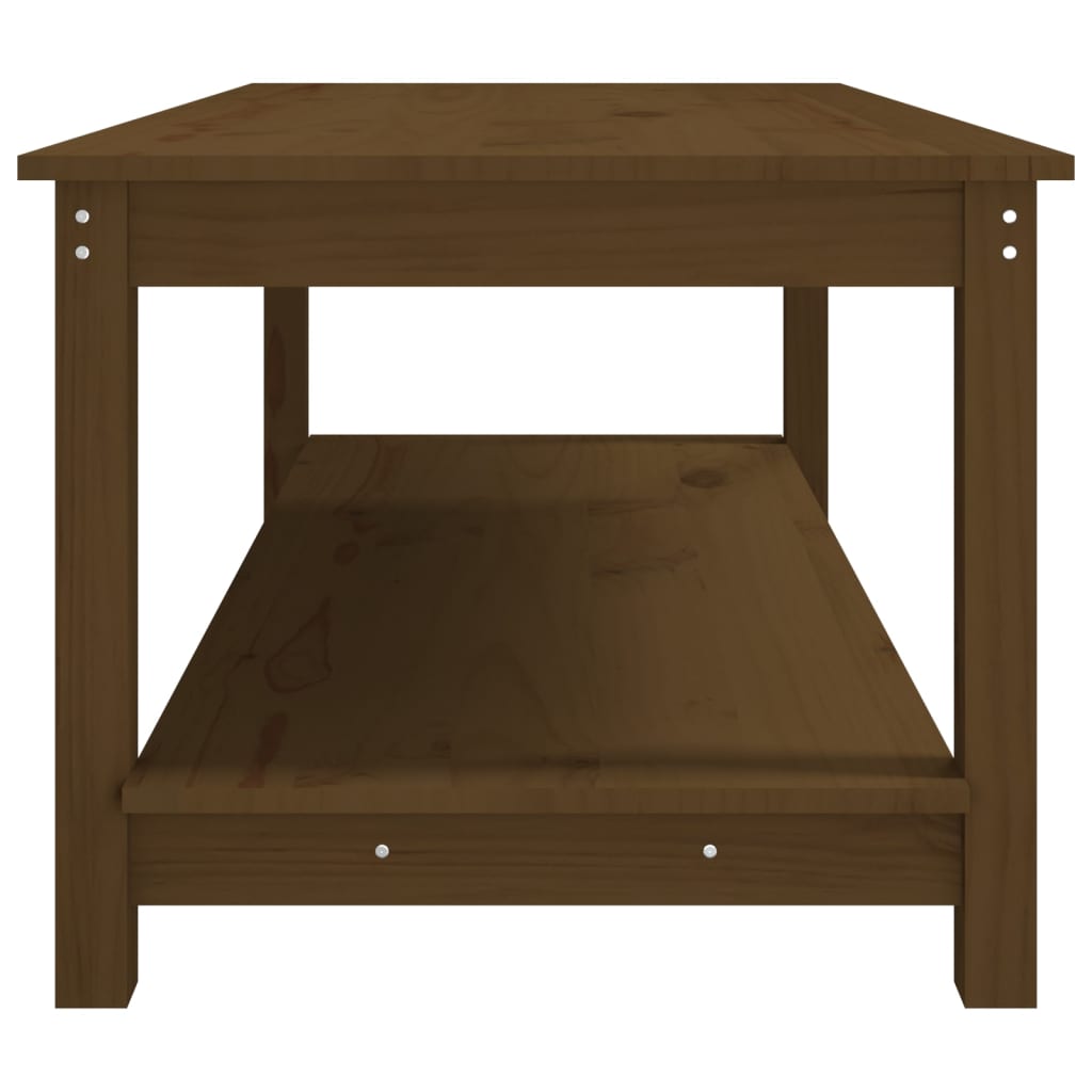 Mesa de centro 110x55x45 cm pinho maciço castanho mel