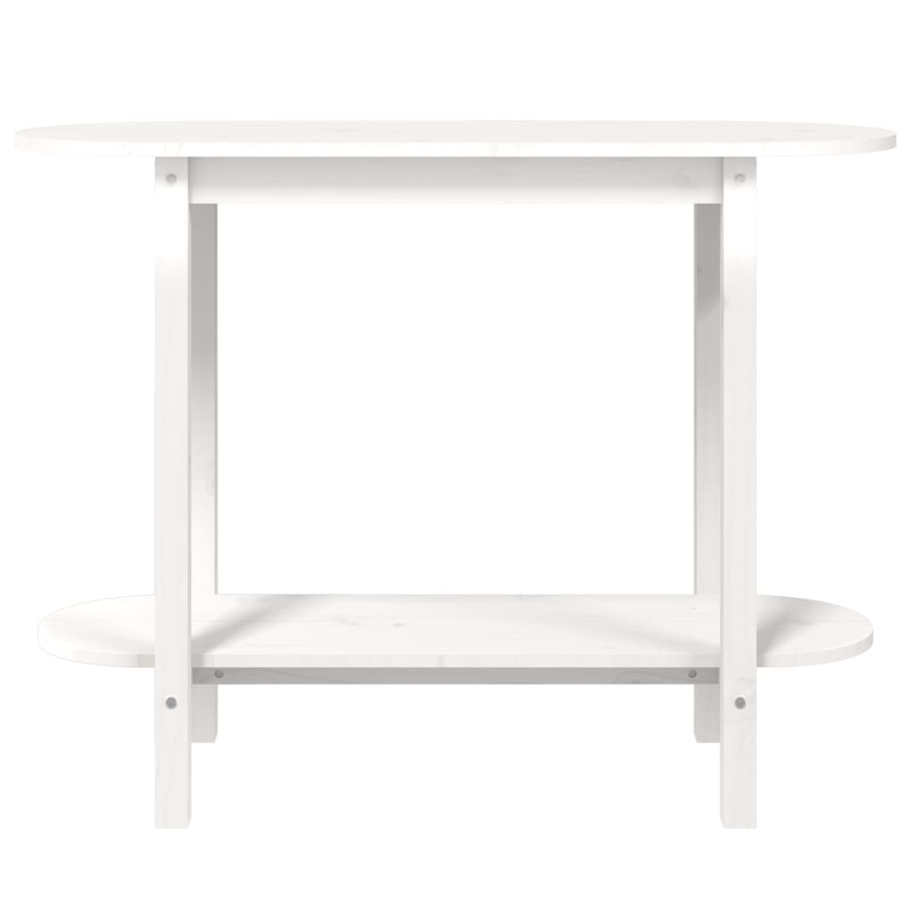 Mesa consola 110x40x80 cm pinho maciço branco