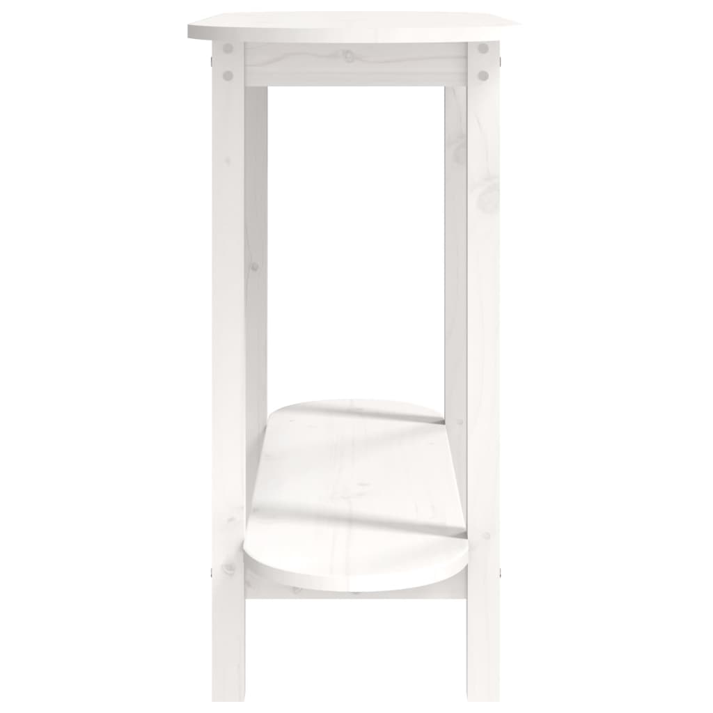 Mesa consola 110x40x80 cm pinho maciço branco