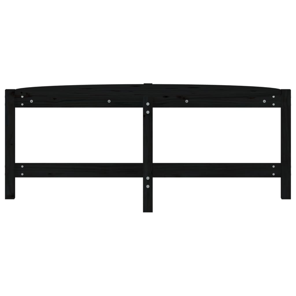 Mesa de centro 118x63x45 cm madeira de pinho maciça preto