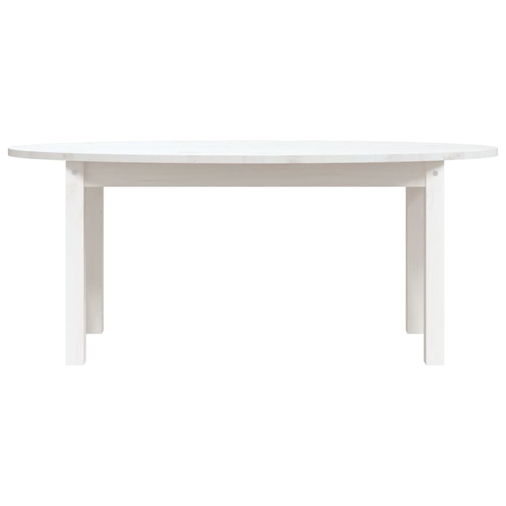 Mesa de centro 110x55x45 cm madeira de pinho maciça branco