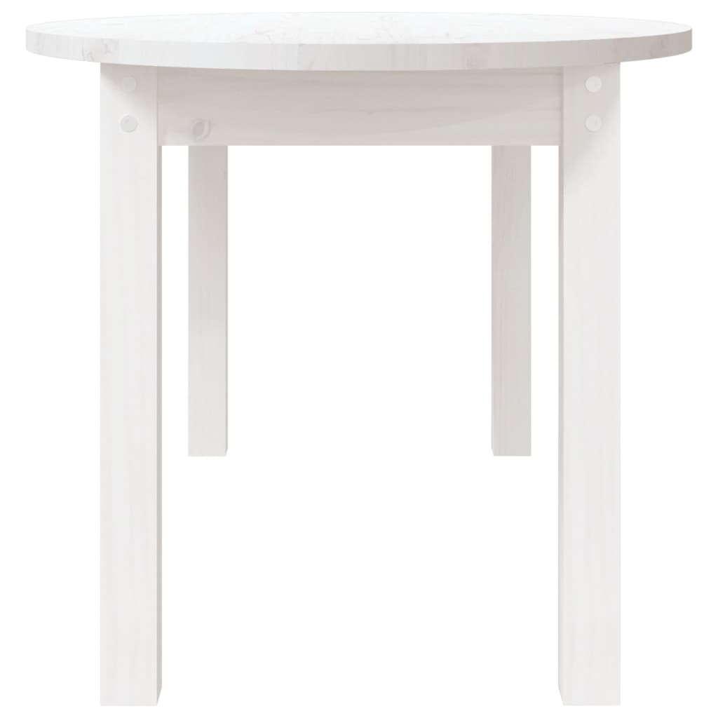 Mesa de centro 110x55x45 cm madeira de pinho maciça branco
