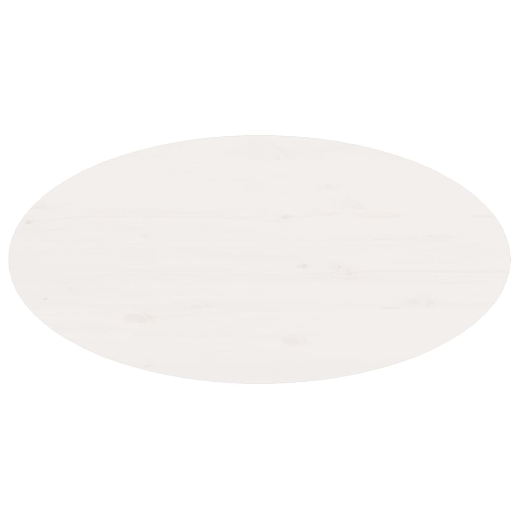Mesa de centro 80x40x35 cm madeira de pinho maciça branco