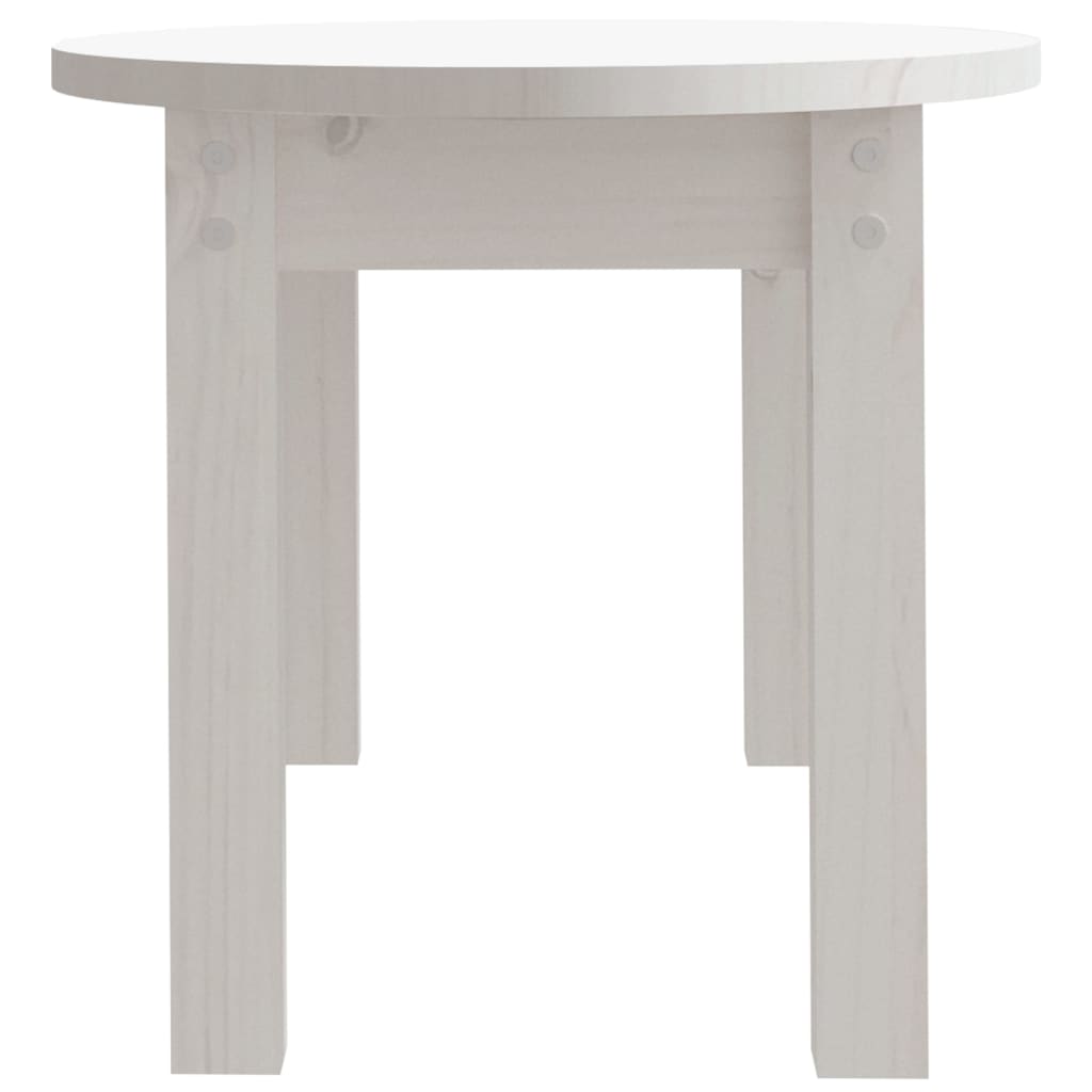 Mesa de centro 80x40x35 cm madeira de pinho maciça branco
