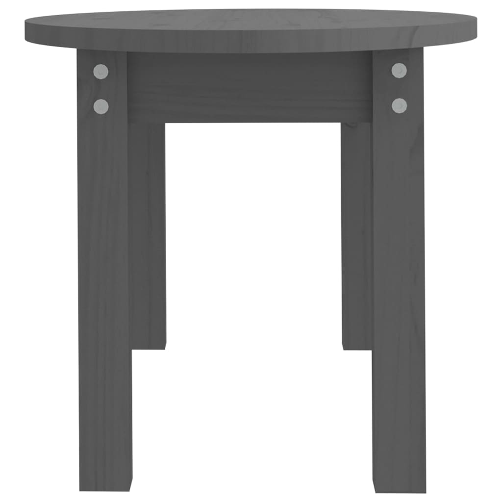 Mesa de centro 80x40x35 cm madeira de pinho maciça cinzento