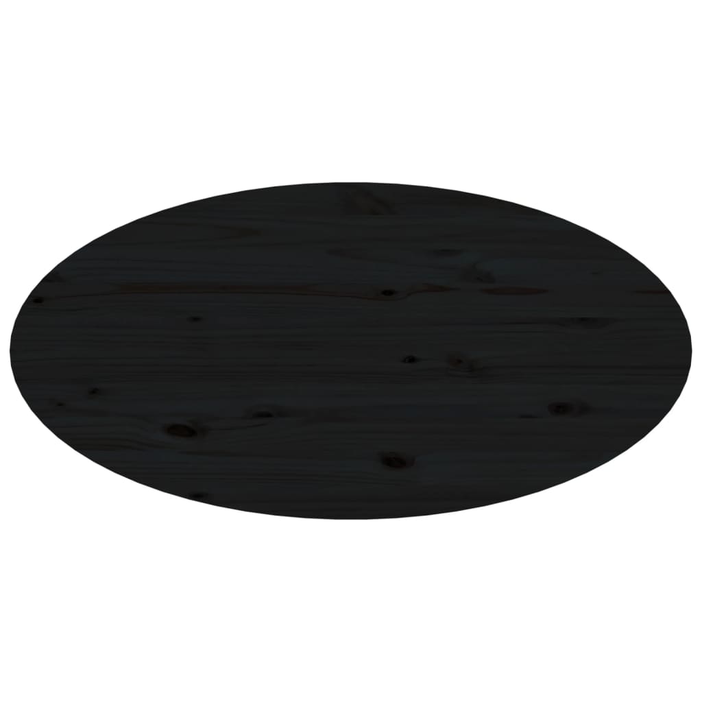 Mesa de centro 80x40x35 cm madeira de pinho maciça preto