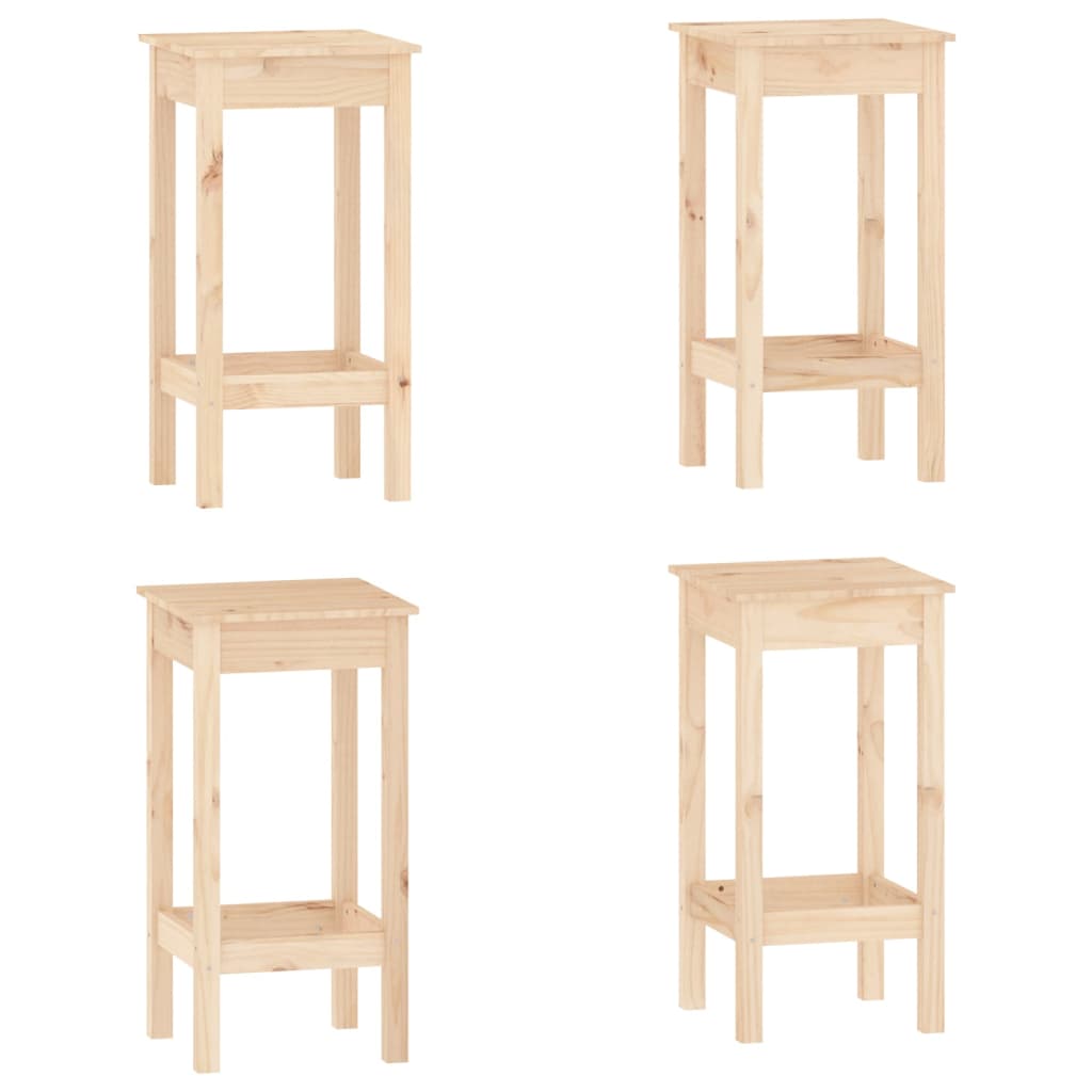 5 pcs conjunto de bar pinho maciço