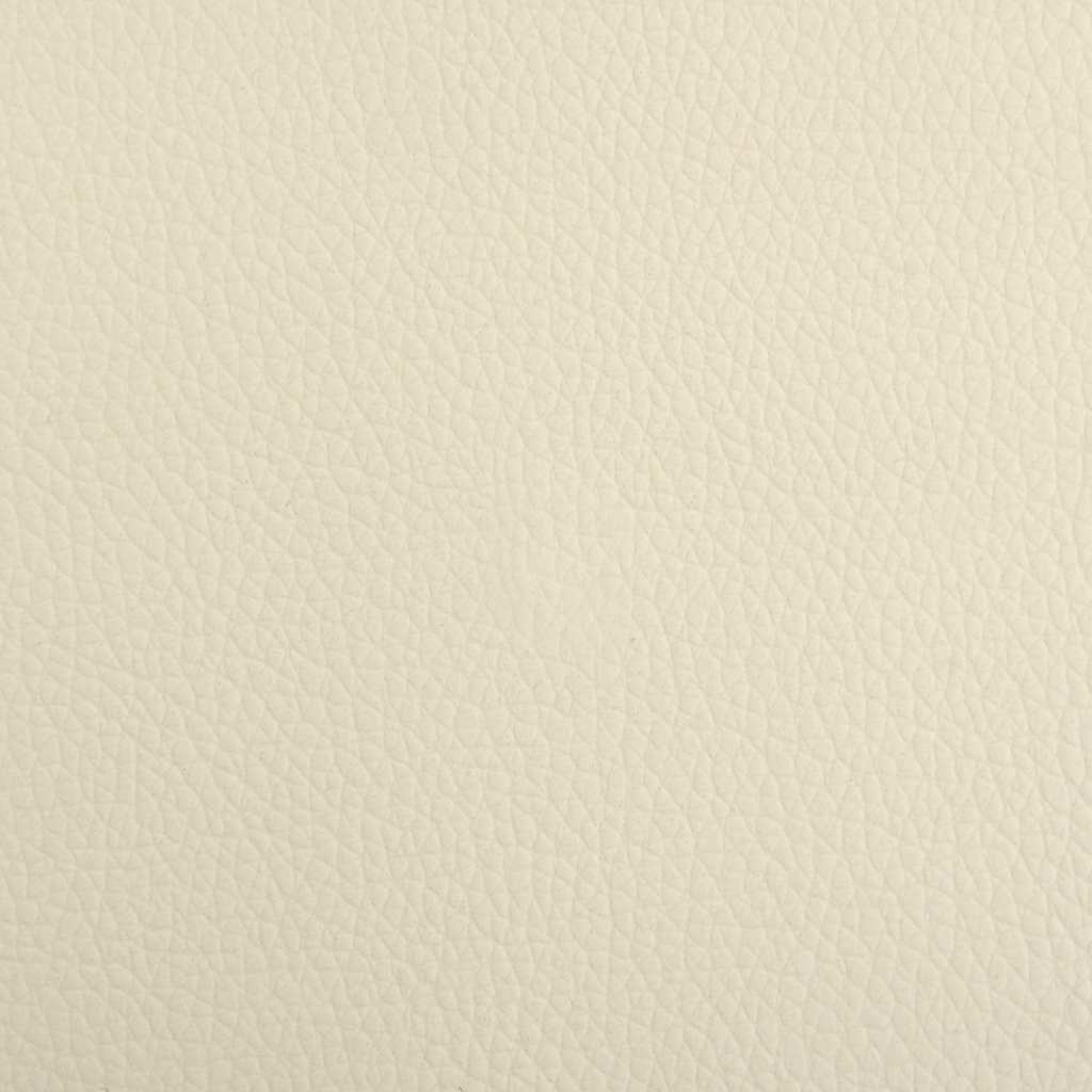 Cama para cães 70x45x30 cm couro artificial cor creme
