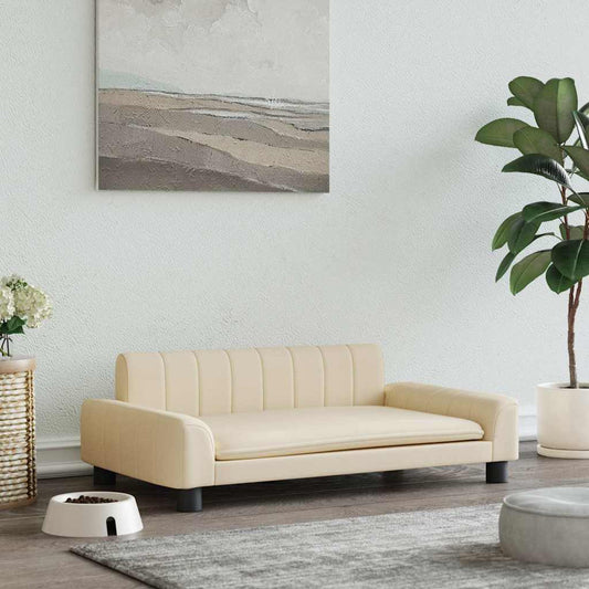 Cama para cães 90x53x30 cm tecido cor creme