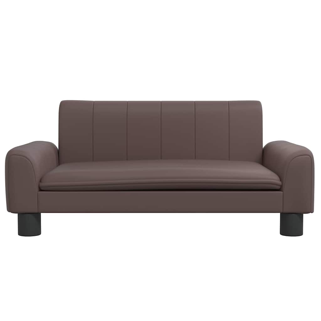 Cama para cães 70x45x30 cm couro artificial castanho