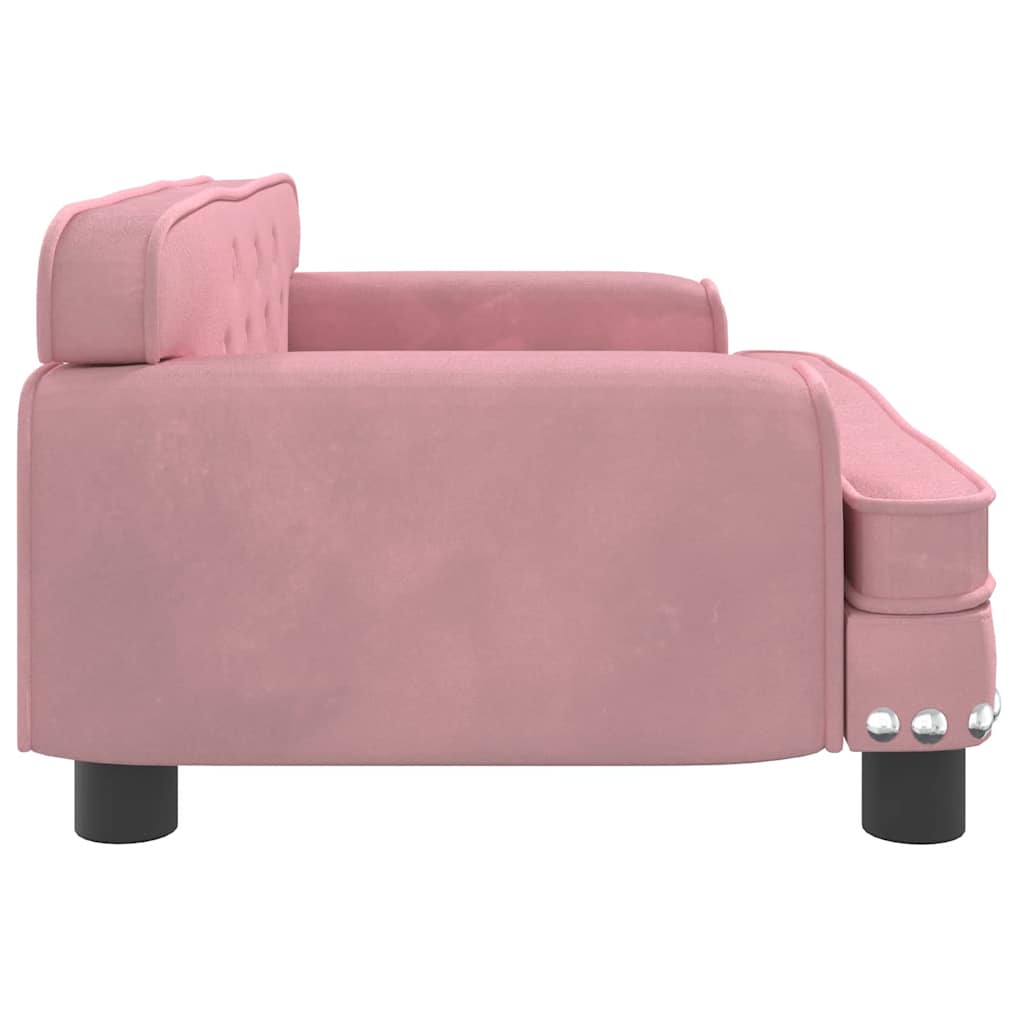Cama para cães 70x45x30 cm veludo rosa