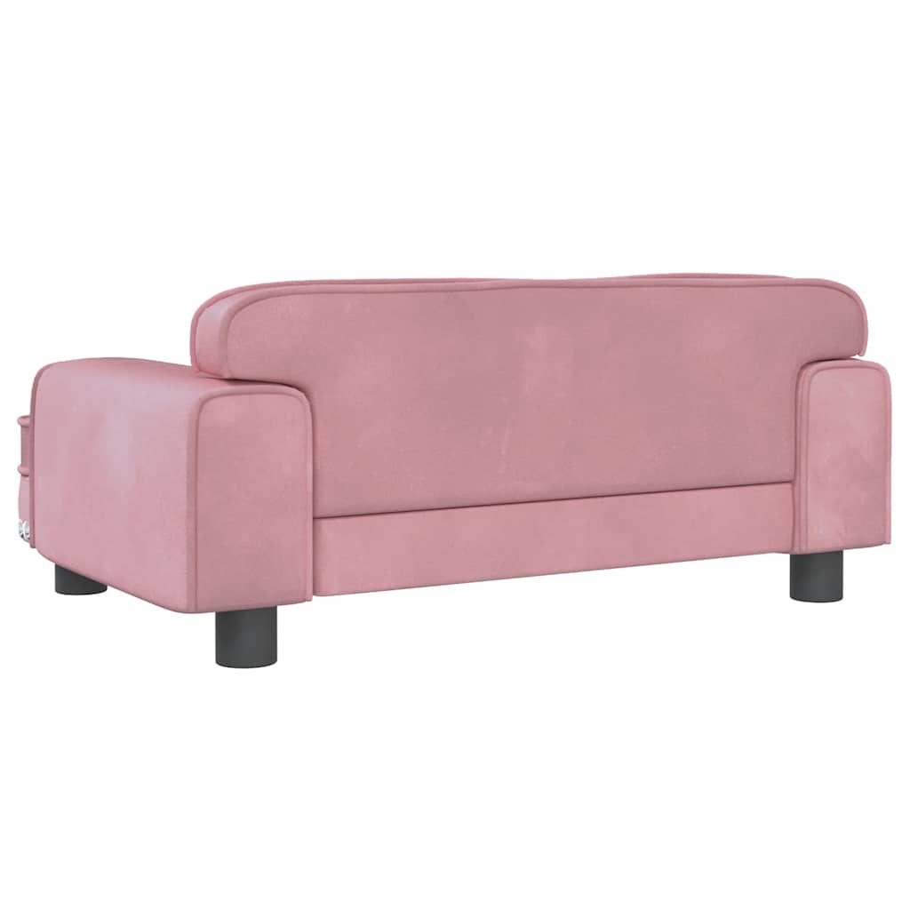 Cama para cães 70x45x30 cm veludo rosa