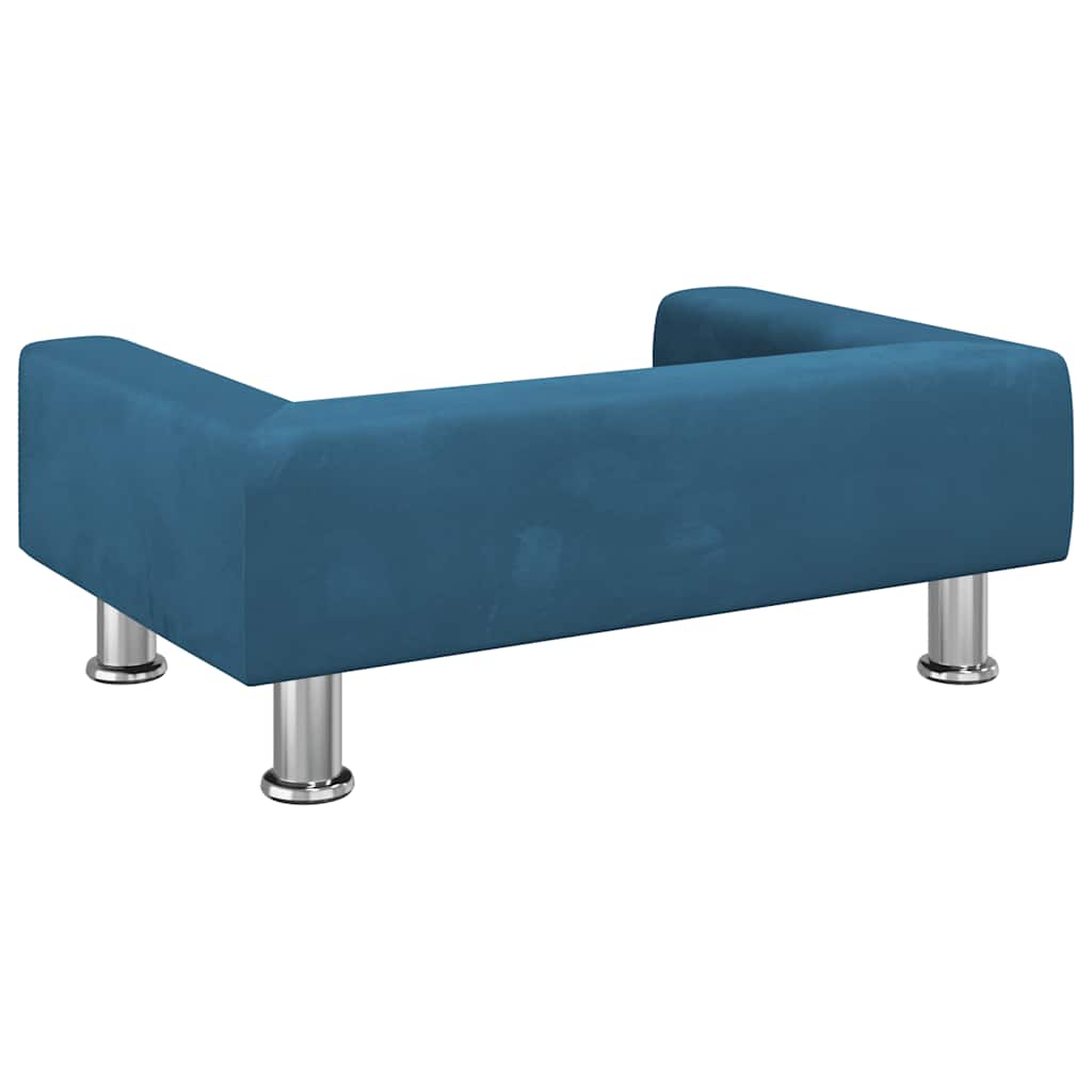 Cama para cães 70x45x26,5 cm veludo azul