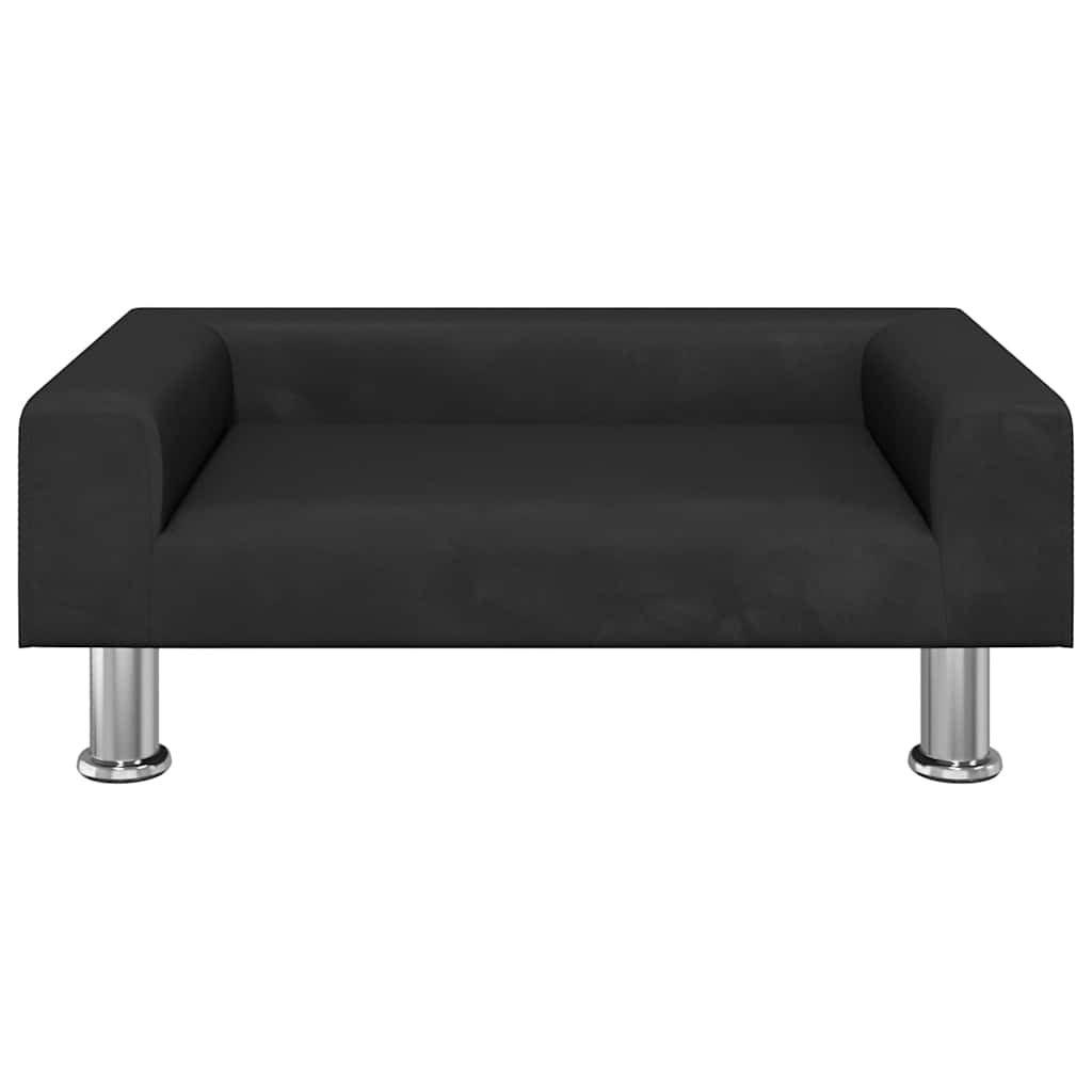 Cama para cães 70x45x26,5 cm veludo preto