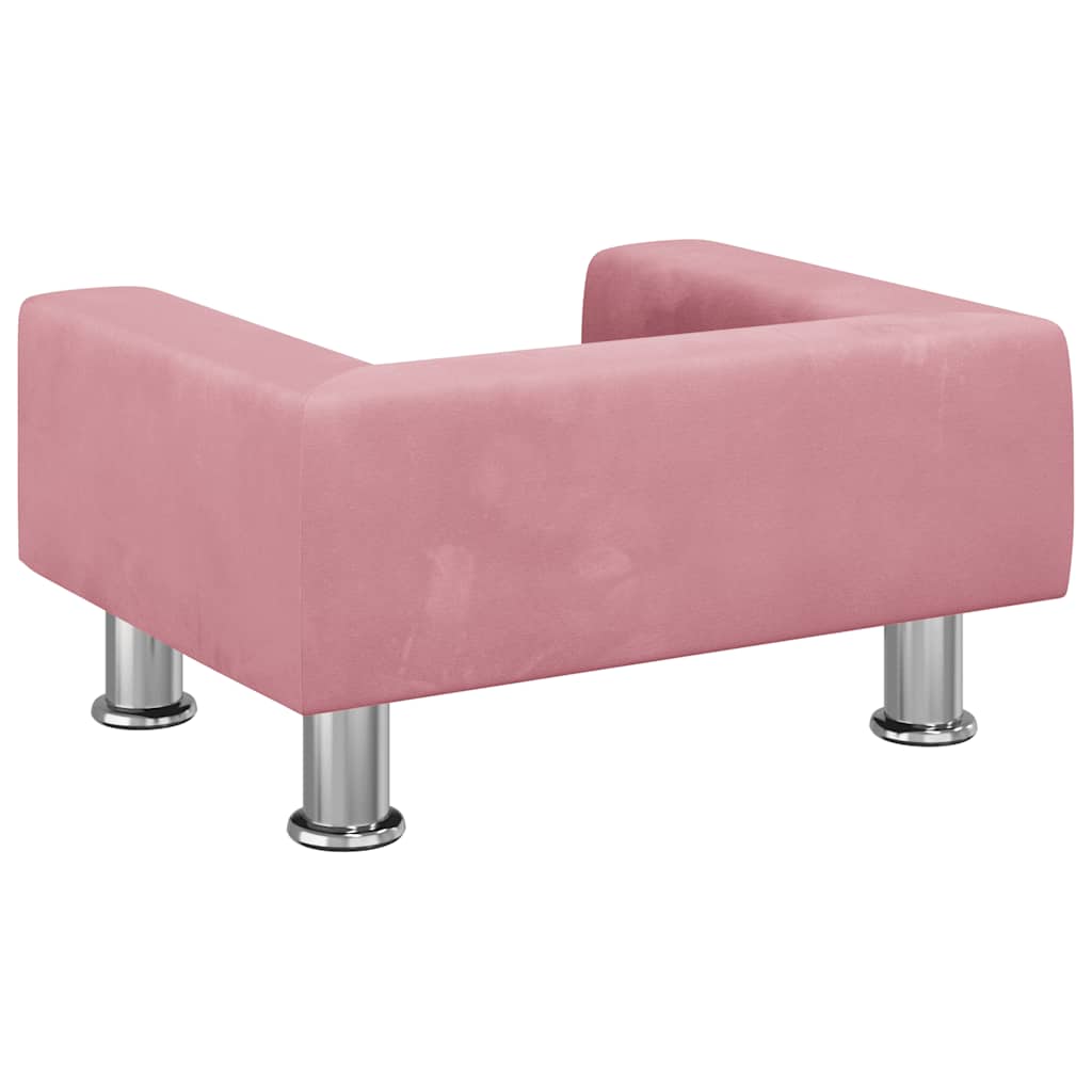 Cama para cães 50x40x26,5 cm veludo rosa