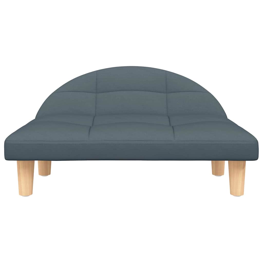 Cama para cães 70x52x30 cm tecido cinzento-escuro