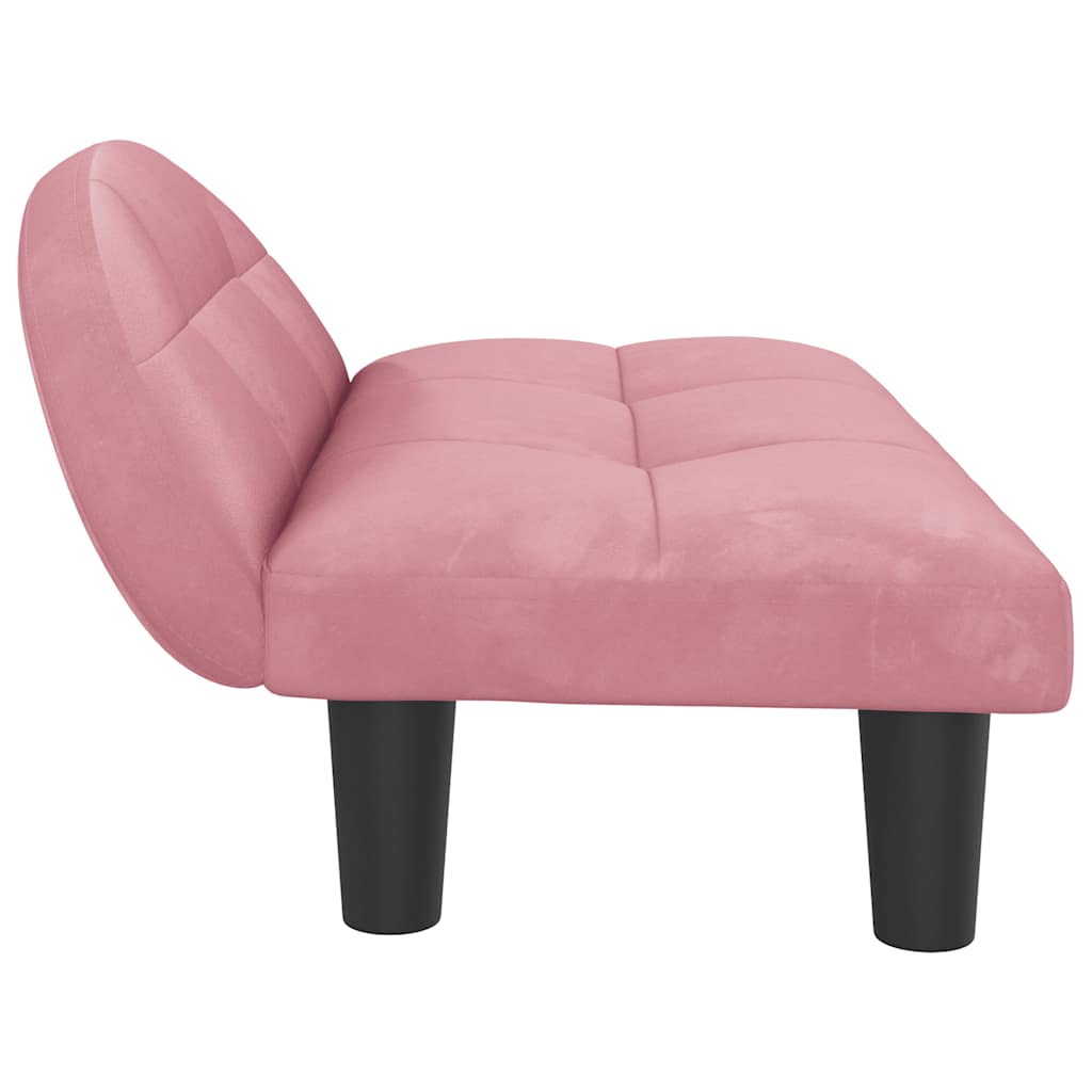 Cama para cães 70x52x30 cm veludo rosa