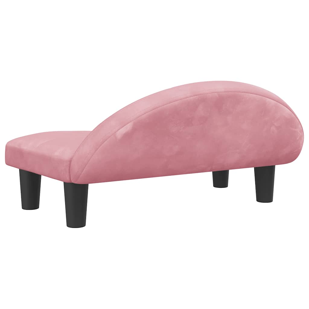 Cama para cães 70x52x30 cm veludo rosa