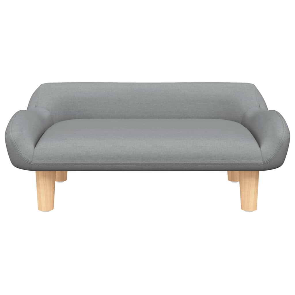 Cama para cães 70x40x24 cm tecido cinzento-claro