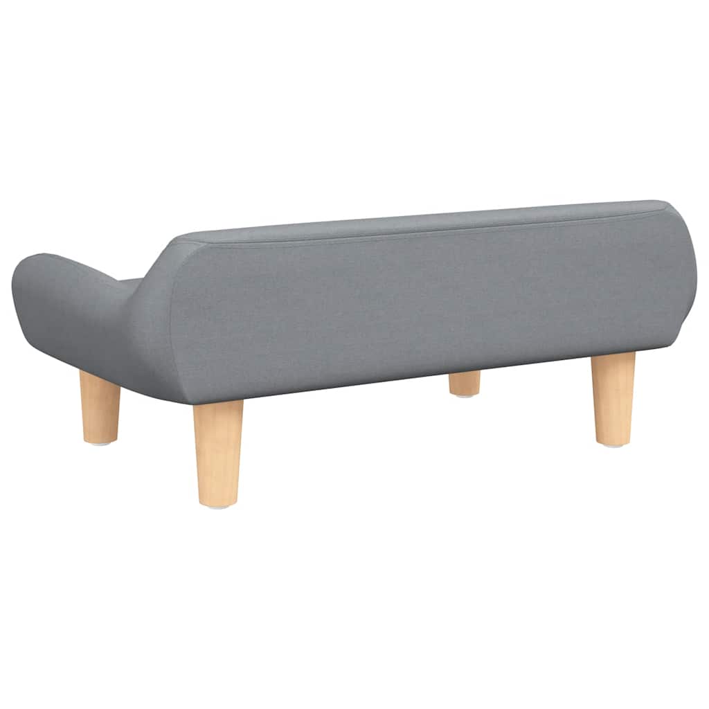 Cama para cães 70x40x24 cm tecido cinzento-claro