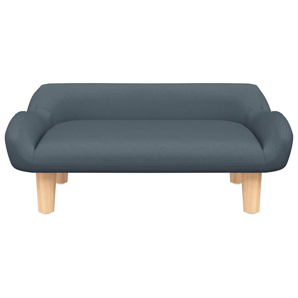 Cama para cães 70x40x24 cm tecido cinzento-escuro