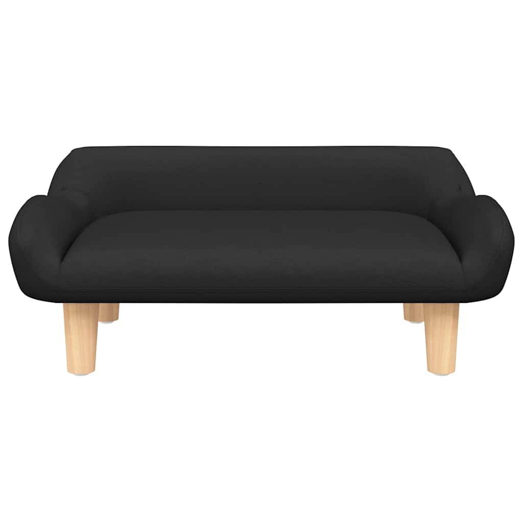 Cama para cães 70x40x24 cm tecido preto
