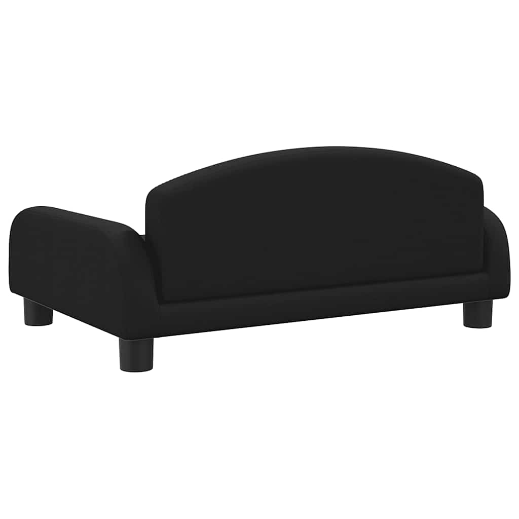 Cama para cães 70x45x30 cm tecido preto