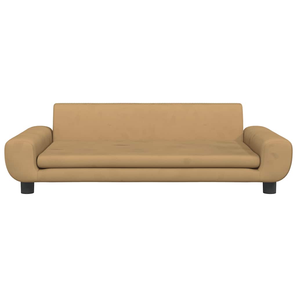Cama para cães 100x54x33 cm veludo castanho