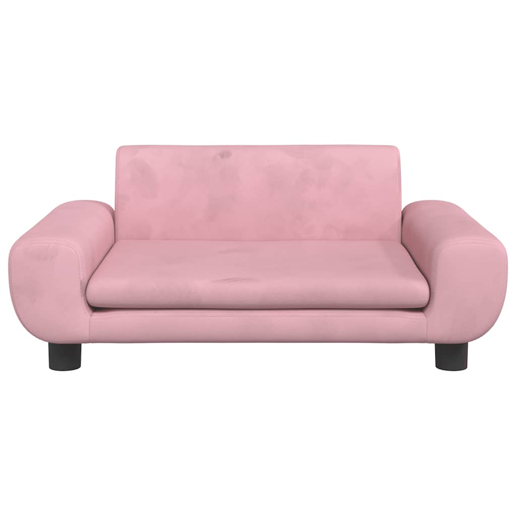 Cama para cães 70x45x33 cm veludo rosa