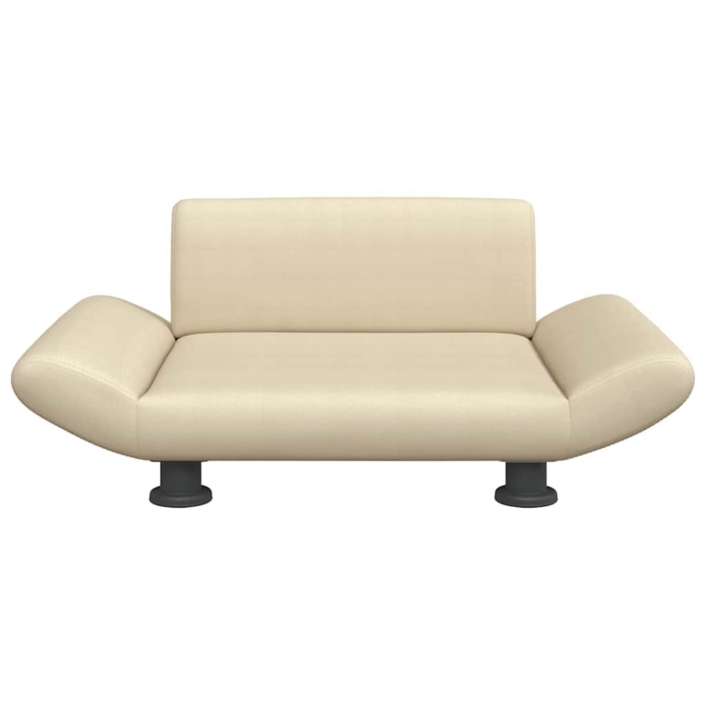 Cama para cães 70x45x28 cm tecido cor creme