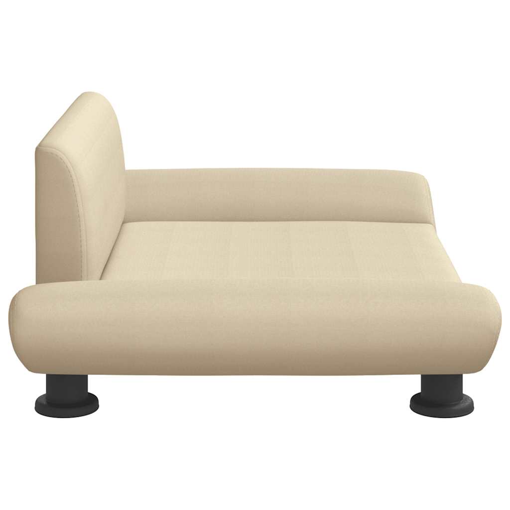 Cama para cães 70x45x28 cm tecido cor creme