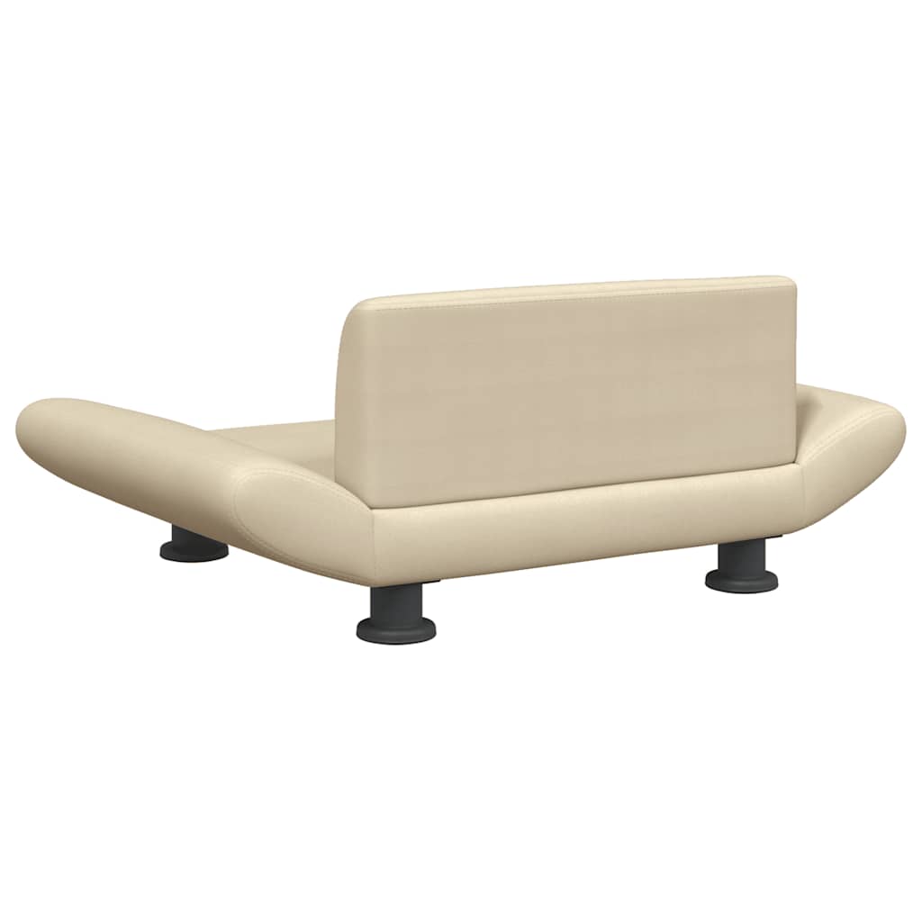 Cama para cães 70x45x28 cm tecido cor creme