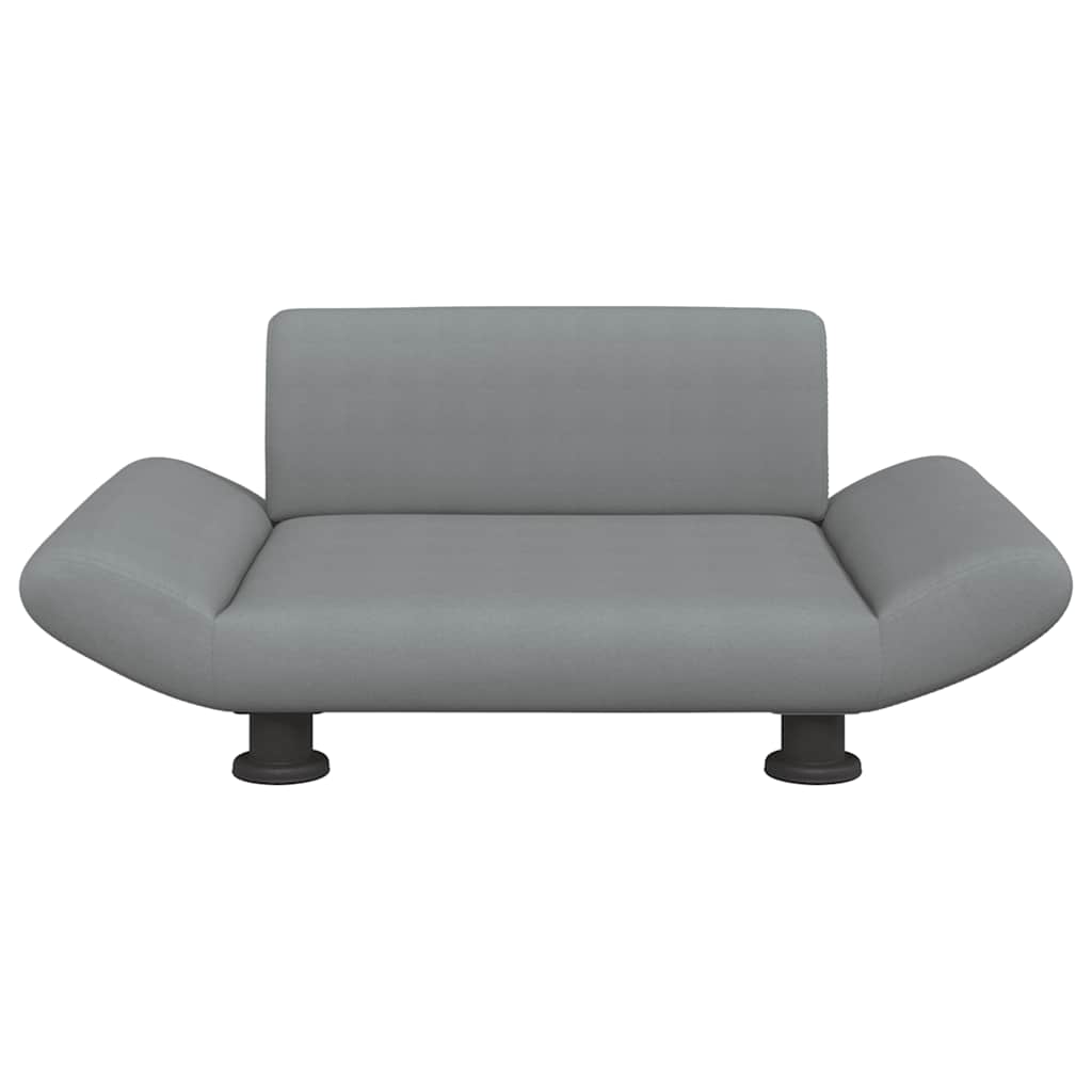 Cama para cães 70x45x28 cm tecido cinzento-claro