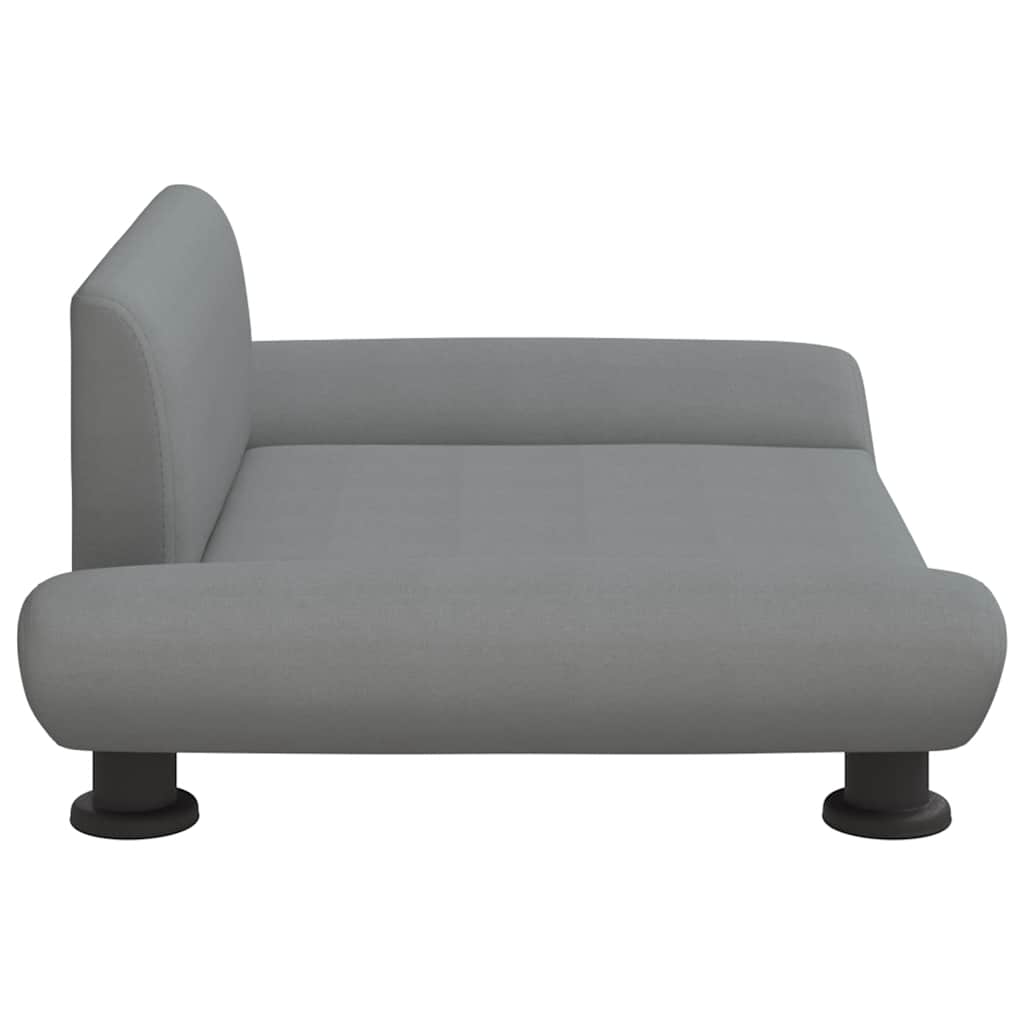 Cama para cães 70x45x28 cm tecido cinzento-claro
