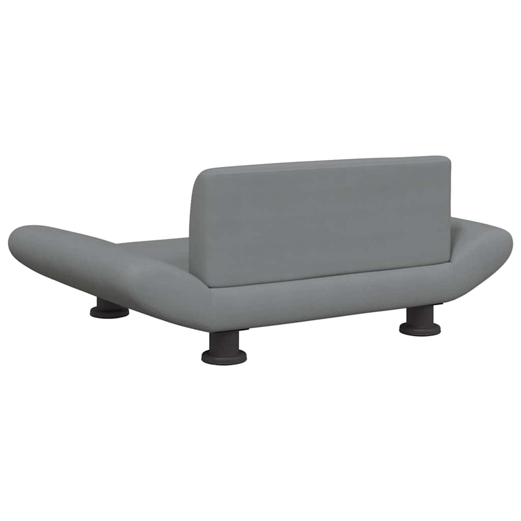 Cama para cães 70x45x28 cm tecido cinzento-claro